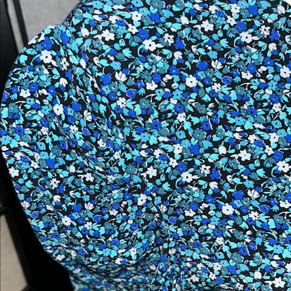 Zara Blue Puff Sleeve Sheath Dress - Picture 5 of 14